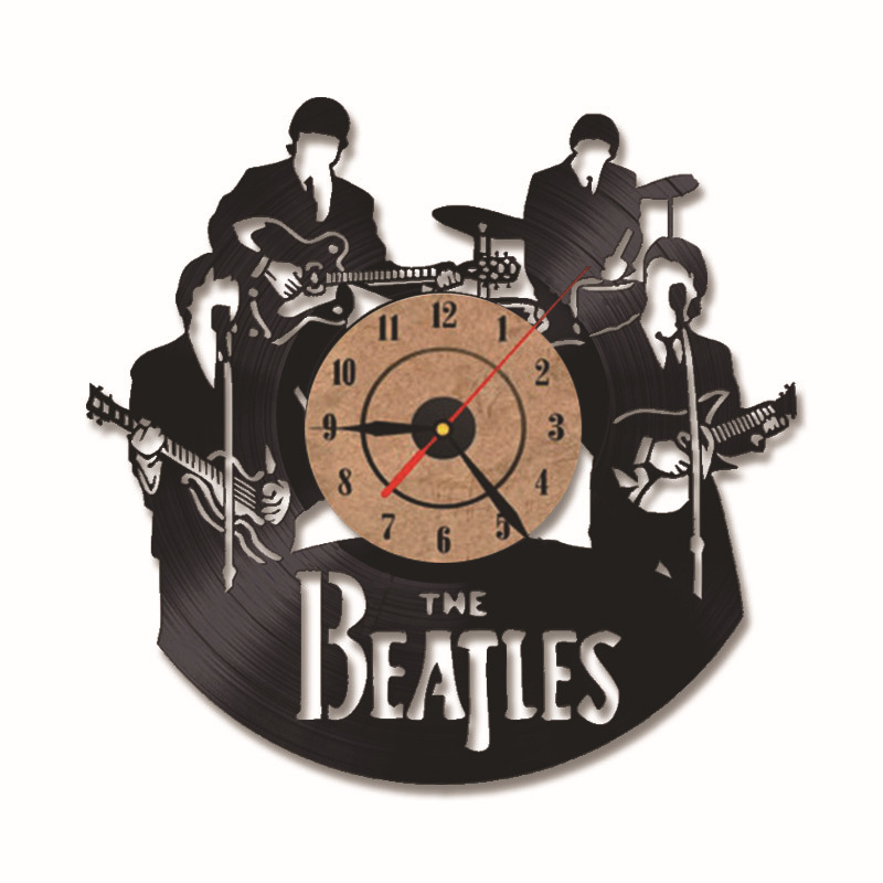 Musical Instrument Manufacturers - Beatles 3D Vinyl Record Clock Musical