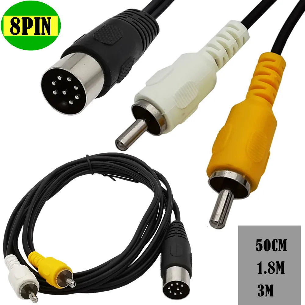 Din 8 Pin to 2RCA Cable 8Pin D - Musical Instrument Amplifier recension och pris