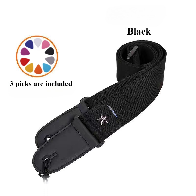Embroidered Cross Guitar Strap - Musical Instrument Sounds recension och pris