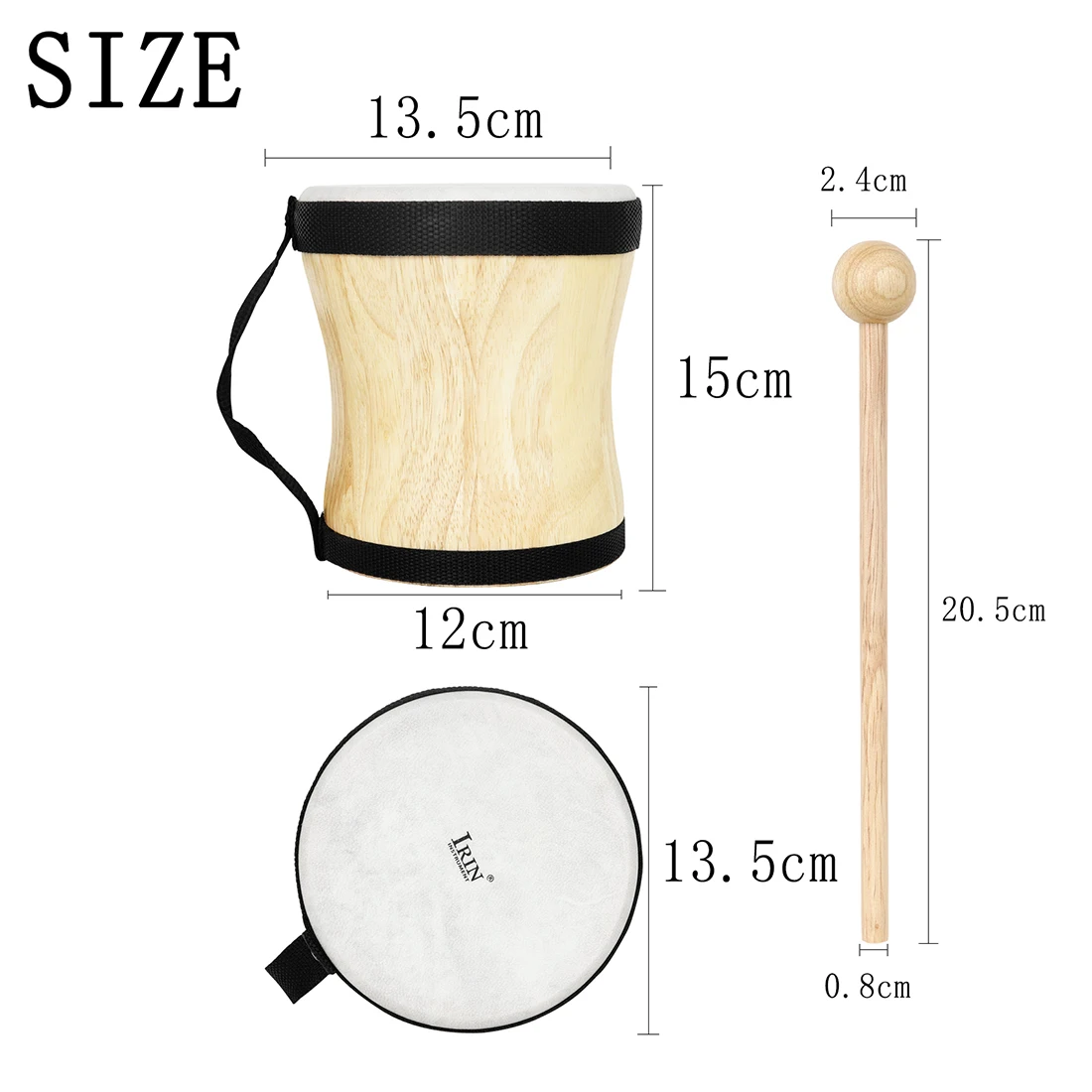 IRIN Indian Drums Wooden Porta - Musical Instrument Indian recension och pris