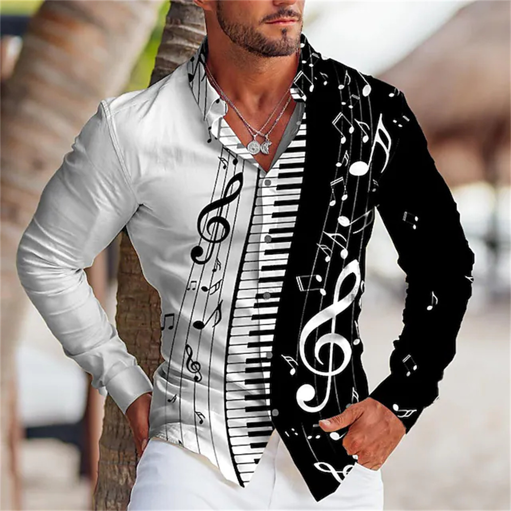 2025 Summer Men's Long Sleeves - Musical Instrument Long recension och pris